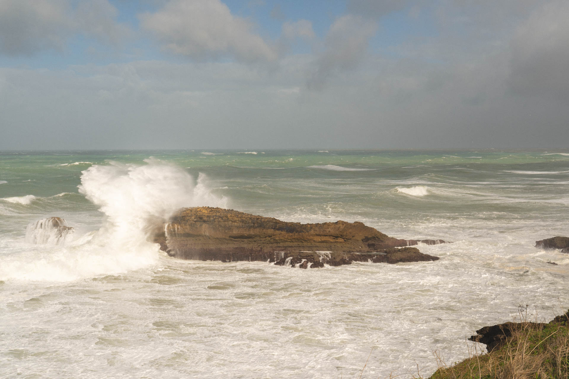 Mer en tempete a Biarritz